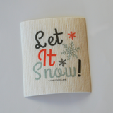 Let it Snow Swedish Sponge Cloth