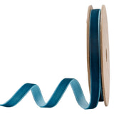 3/8" Velvet Ribbon | 10 Yard Roll: Peacock