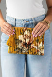 Panahce - Mustard & Multicolored Floral Pouch
