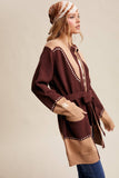 Western Horseshoe Belted Cardigan