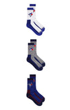 MLB Mens 3 Pack Crew Sock