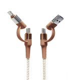 Two Faced 6' Woven Cable: Natural