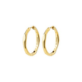 Pilgrim - INNER recycled wavy hoop earrings