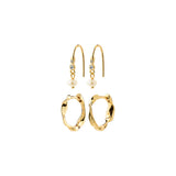 Pilgrim - MORIN recycled pearls & crystals earrings 2-in-1