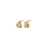 Pilgrim - LONNIE recycled semi-precious stones hoop earrings
