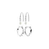 Pilgrim - MORIN recycled pearls & crystals earrings 2-in-1