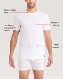 SAXX - DropTemp® Dry Cotton (2 Pack) Black Cooling Crew Neck Undershirt