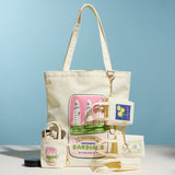 Mini Canvas Bag Charm Pouch with Limone Lemon Graphic & Chain Keyring
