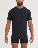 SAXX - DropTemp® Dry Cotton (2 Pack) Black Cooling Crew Neck Undershirt