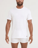 SAXX - DropTemp® Dry Cotton (2 Pack) White Cooling Crew Neck Undershirt