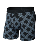 SAXX - Smooth Flex Light Compression Performance Boxer Brief 6" - Prestige Check-Black