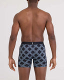 SAXX - Smooth Flex Light Compression Performance Boxer Brief 6" - Prestige Check-Black
