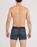 SAXX - Smooth Luxe Micro Modal Boxer Brief 6" - Link Stripe-Dark Ink