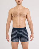SAXX - Smooth Luxe Micro Modal Boxer Brief 6" - Link Stripe-Dark Ink