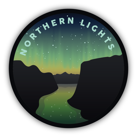 Stickers Northwest - NORTHERN LIGHTS SCENE
