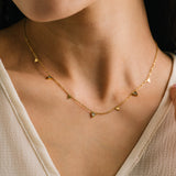 Lover's Tempo - WATERPROOF Sail Triangle CZ Necklace - Gold