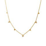 Lover's Tempo - WATERPROOF Sail Triangle CZ Necklace - Gold