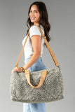 Panache - Sage Vintage Inspired Textured Duffel
