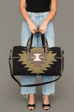 Panache - Black, Olive, Gray & Cream Western Duffel