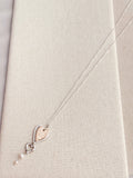 Two Tone Freshwater Pearl Love Hearts Necklace