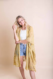 Lightweight Layering Mandala Kimono Cover-Up: Mustard
