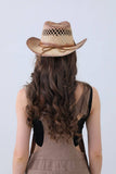 Western Braided Cowboy Hat - Rugged & Stylish: Natural