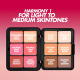 HD SKIN FACE ESSENTIALS PALETTE WITH HIGHLIGHTER - Harmony Light to Medium
