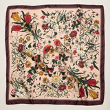 Vintage Botanical Floral Square Scarf - Pink