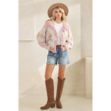 Sweater with Horse Print: Pink