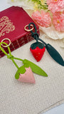 Bag charm and Strawberry keychain: Red / Synthetic