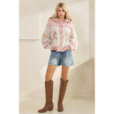 Sweater with Horse Print: Pink