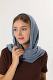 Soft Knit Triangle Shawl Scarf: Mocha