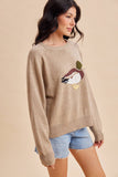 MALLARD DUCK KNITTED SWEATER: DARK FLAX