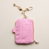 Beaded Sardine Coin Purse Keychain – Pink