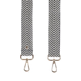 Strap Black and White Herringbone