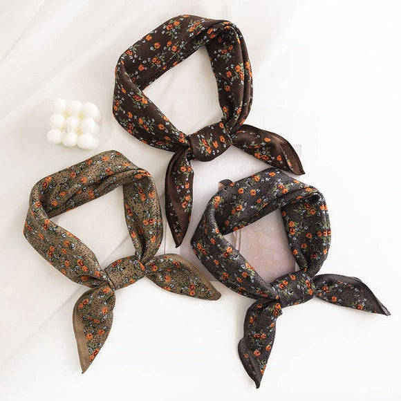 Funkyrel Scarvii - Vintage Floral Square Scarf: Assorted Colors