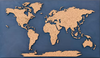 Wanderlust - Cork & Wood 3D World Pin Map - Charcoal Blue
