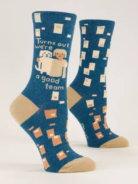 Blue Q - Turns Out We are a Good Team Crew Socks