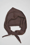 Soft Knit Triangle Shawl Scarf: Brown
