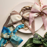 Scarf Bow Keychain with Gold Chain Link