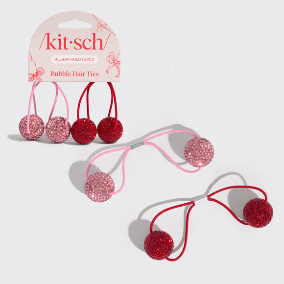 Kitsch - Holiday Bubble Hair Ties 2pc Set