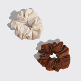 Kitsch - Cream & Camel Oversized Scrunchies