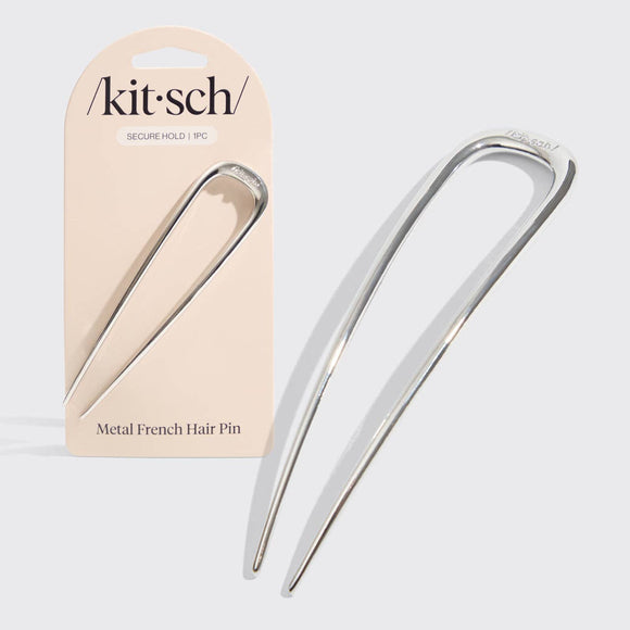Kitsch - Metal French Hair Pin - Silver