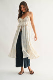 Sheer Floral Lace Ruffle Cover Up Top: CREAM