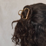 Kitsch - Metal Medium Open Shape Puffy Claw Clip - Gold