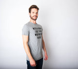 With A Body Like This Who Needs Hair Graphic Tee Mens Shirt:  Dark Heather Grey