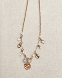 Celestial Charm Necklace - Heart, Star & Pearl Gold Necklace