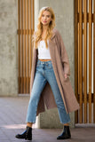 EFFORTLESS KNITTED TRENCH COAT: LATTE