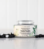 TANIT Toothpaste Tablets – Reusable Glass Jar (124 tabs): Mint Charcoal