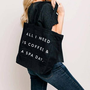 Coffee Spa Day Tote Bag